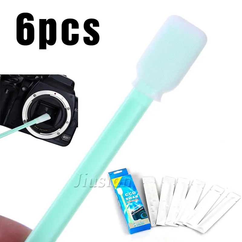 

6pcs Dry CCD CMOS Sensor Clean Swabs Lens Cleaner General Bar Camera Cleaning Suit for Canon 60d Digital DSLR Camera Clean Tool