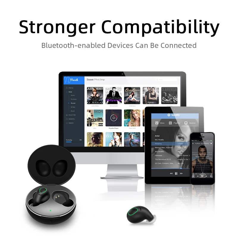 M& J TWS Pop-up отпечатков пальцев сенсорный Bluetooth наушники HD стерео беспроводные наушники шум игровая гарнитура для XIAOMI Airdots