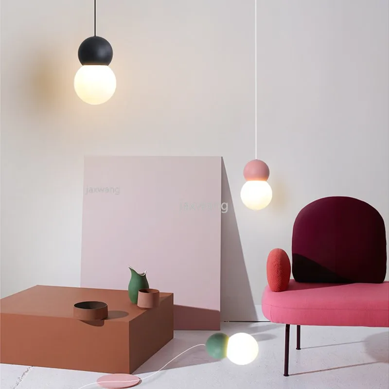 Светодиодный подвесной светильник в стиле макарон лофт деревянное освещение для