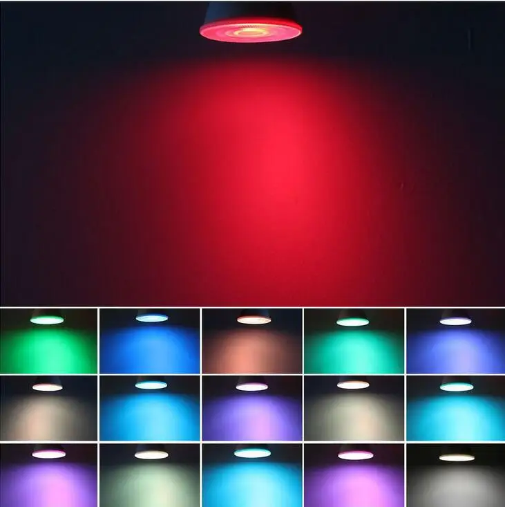 GU10 E27 E14 E26 GU5.3 MR16 лампочки RGBW Bombillas Led 8W Светодиодная лампа Dimmable White GU 10 Bulb 16 цветов с