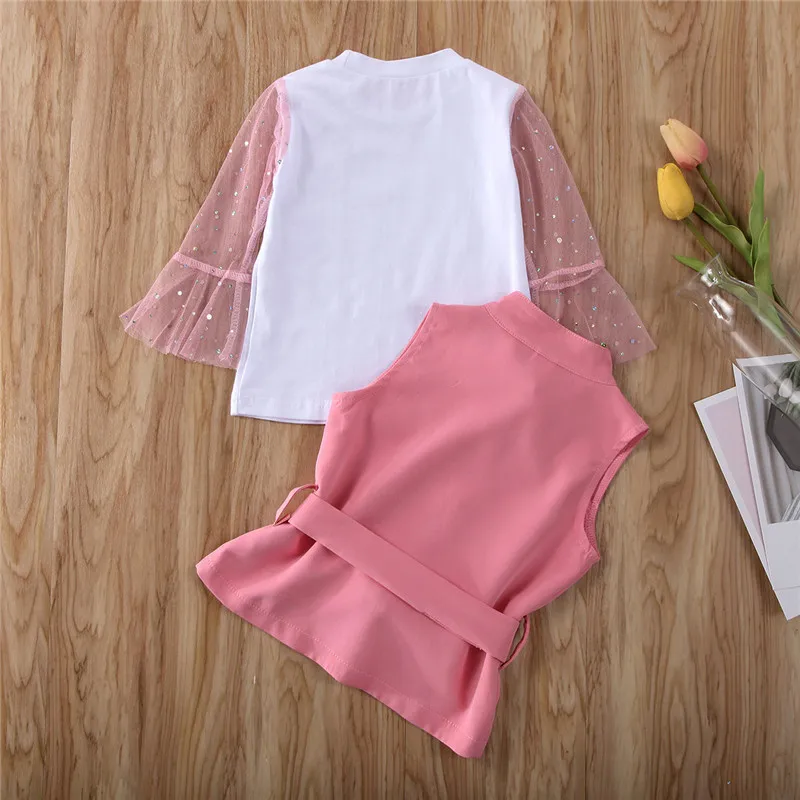 От 1 до 5 лет комплект зимней одежды для маленьких девочек жилетка пальто Топы с