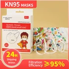 Детская 5-слойная Пылезащитная маска KN95 для детей 4-14 лет, Пылезащитная маска для лица, для мальчиков и девочек FPP2, респиратор, Европа FPP3