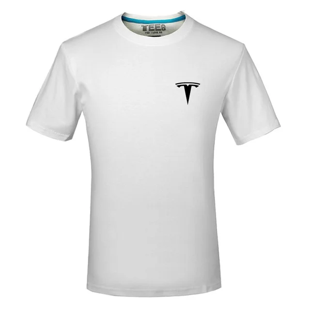 Футболка с логотипом Tesla модная футболка круглым вырезом и принтом букв