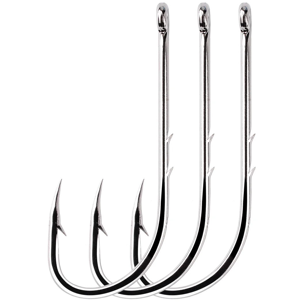 

50pcs/lot Long Shank Fishing Hook 1#-12# High Carbon Steel Sharp Barbed Offset Narrow Bait Hook