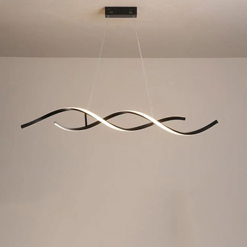 Черно белая подвесная светодиодная Люстра для столовой кухни комнаты домашний