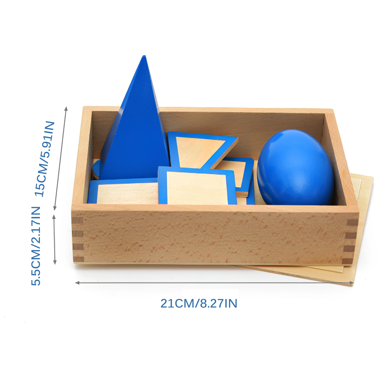 

Kids Montessori Wooden 3D Shapes Geometric Miniature Three-Dimensional Teaching Child Intelligence Development Educational Toy