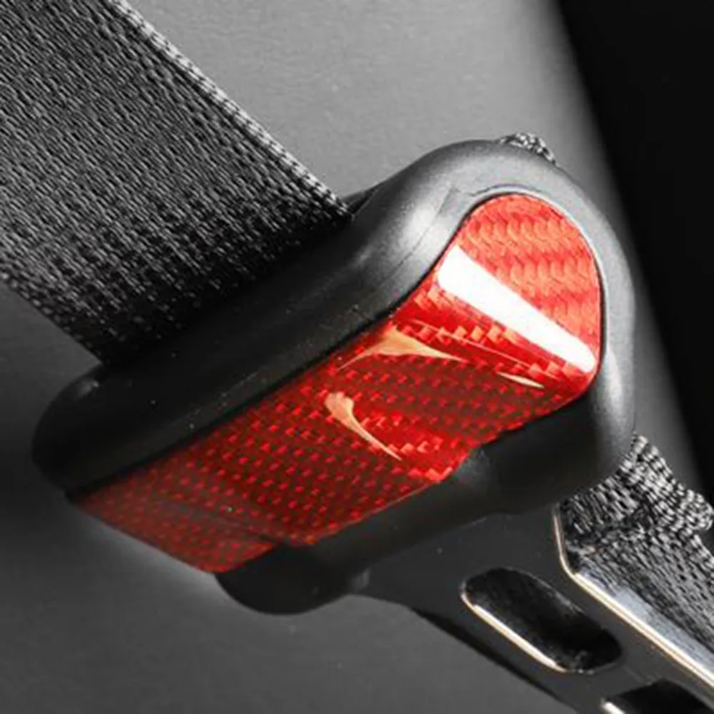 

Red Carbon Fiber Seat Belt Buckle Adjust Cover Trim For Tesla Model 3 2017-2021 Seat Belt Buckle Adjust Cover