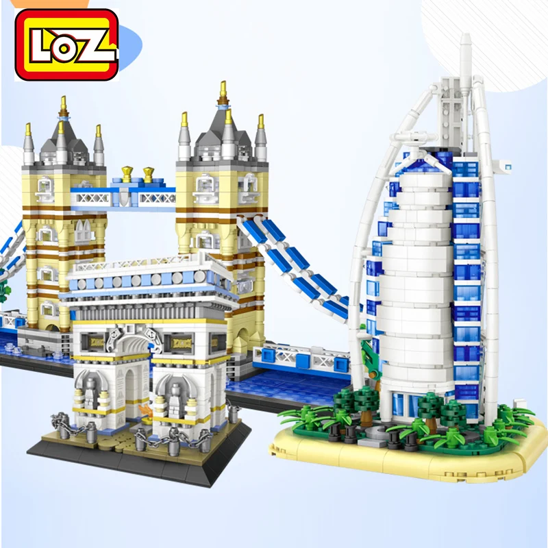 Лоз мини блоки Тауэрский мост Бурдж AI arob модель строительные Триумфальная арка
