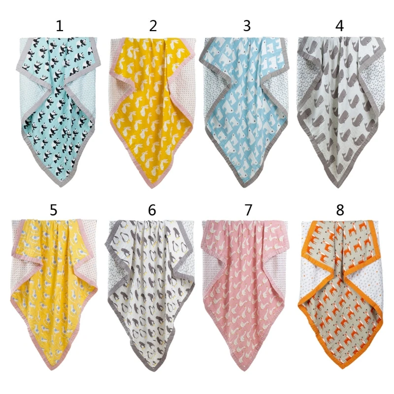 

4 Layer Muslin Cotton Baby Sleeping Blanket Swaddle Infant Children Baby Blanket Q1FE