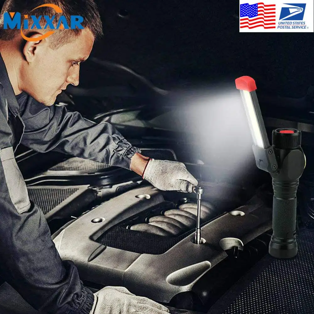 EZK20 Прямая поставка T6 USB Перезаряжаемый Фонарик рабочее освещение COB Светодиодная