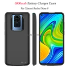 Чехлы с зарядным устройством для Xiaomi Redmi Note 9, чехол с аккумулятором 6800 мАч, чехол внешнего аккумулятора для Redmi Note 9