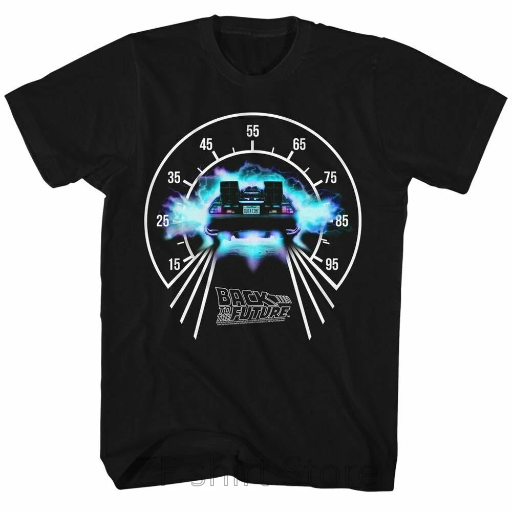Back to the Future Спидометр взрослая Футболка мужская футболка женские топы футболки 100%