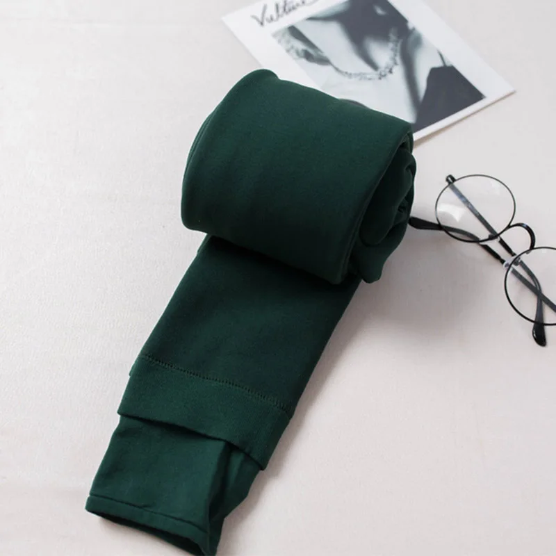 88P Green 8 цветов S-3XL зима плюс кашемировые леггинсы женские повседневные теплые плюс размер из искусственного бархата трикотажные толстые тонкие леггинсы повышенной эластичности - Цвет: 88P Green