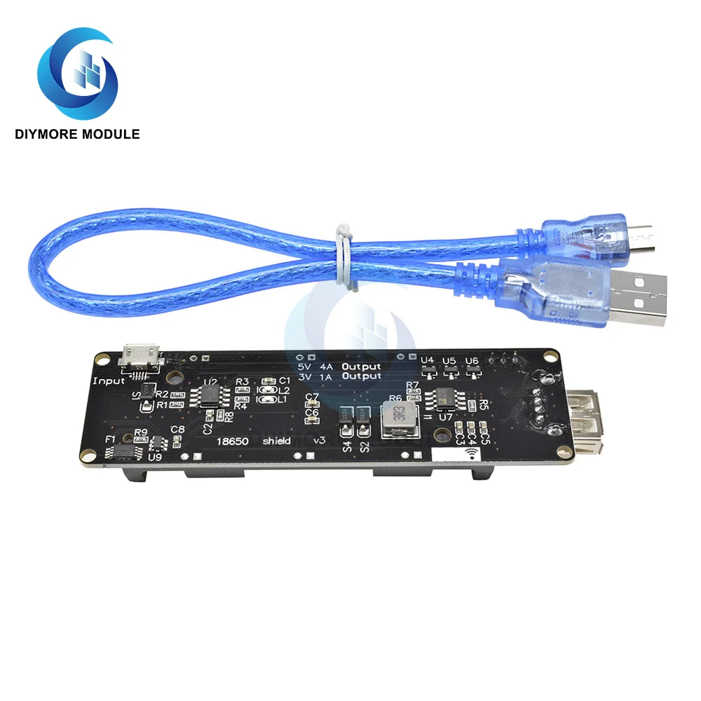 Micro USB ESP32 ESP32S 18650 Защитная плата для зарядки аккумулятора V3 с кабелем Wemos Raspberry Pi