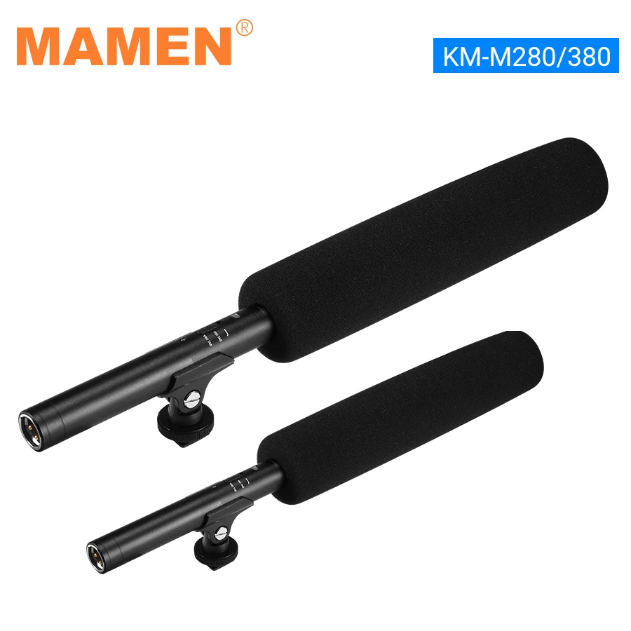 MAMEN KM M280/380 профессиональный микрофон для записи Конденсатор с CANNON разъем DSLR