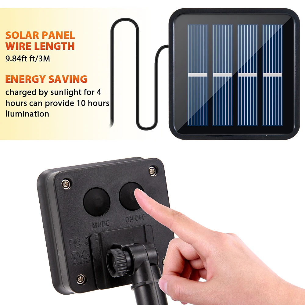 3 м Фея светильник на солнечной батарее полосы 90LED строка s солнечных батареях для