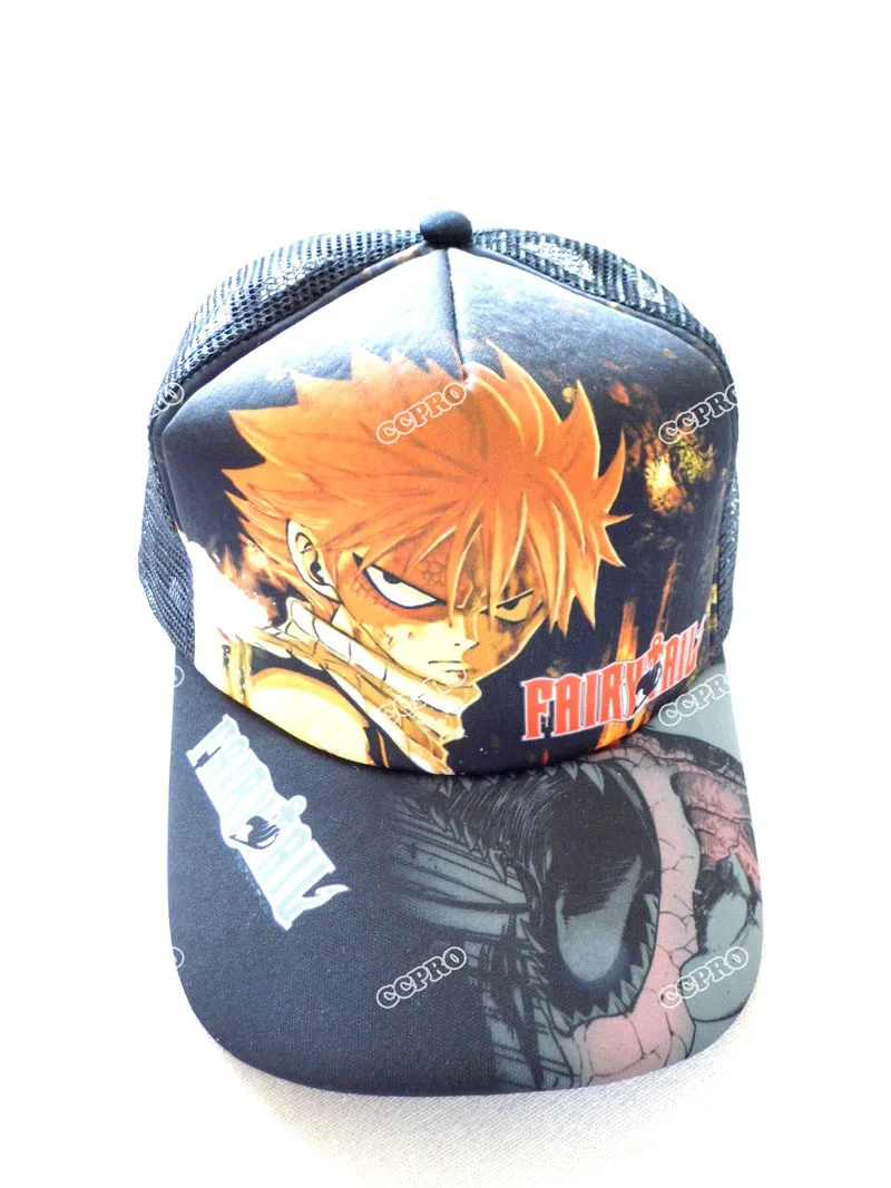 Бейсболка с рисунком аниме Fairy Tail кепка регулируемой сеткой мужская Кепка От