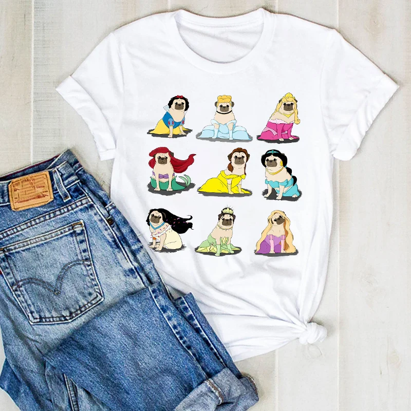 Женская летняя футболка с коротким рукавом и графическим принтом|Футболки| |