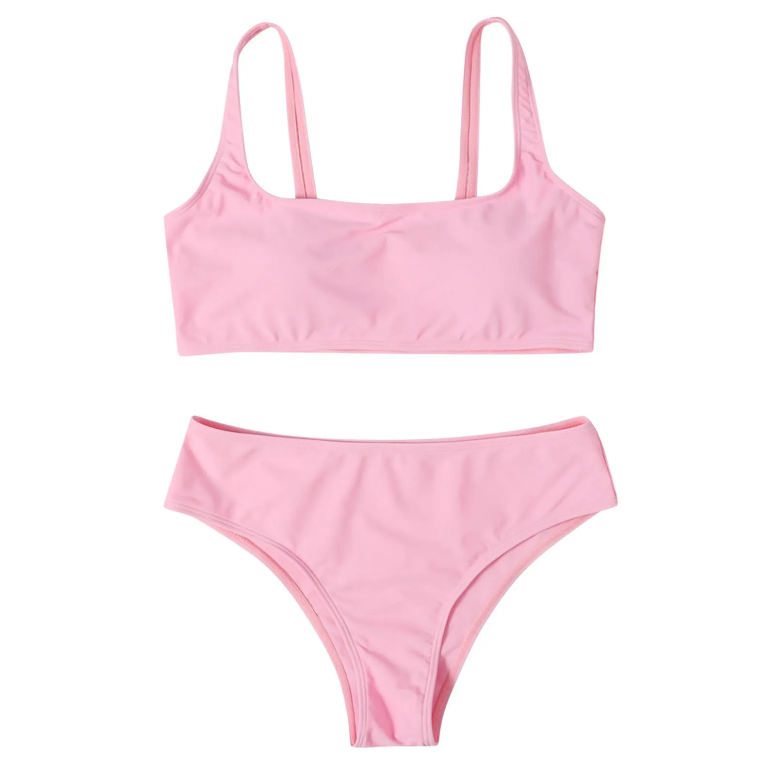 

66# Women Bikini Push Up High Cut Hight Waist Halter Bikini Set Two Piece Swimsuit Beachwear Swimming High Cut Bathing Suits