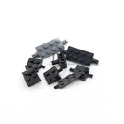 Конструктор Moc Technology кирпичи-пластины, Модифицированная ось колеса автомобиля с штифтом, сделай сам, креативные просветляющие строительные блоки, совместимые детали для сборки