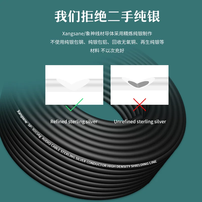 SP-9003Ag HiFi 6N однокристальный чистый серебряный 20 AWG x 4 аудиосигнальный кабель XLR