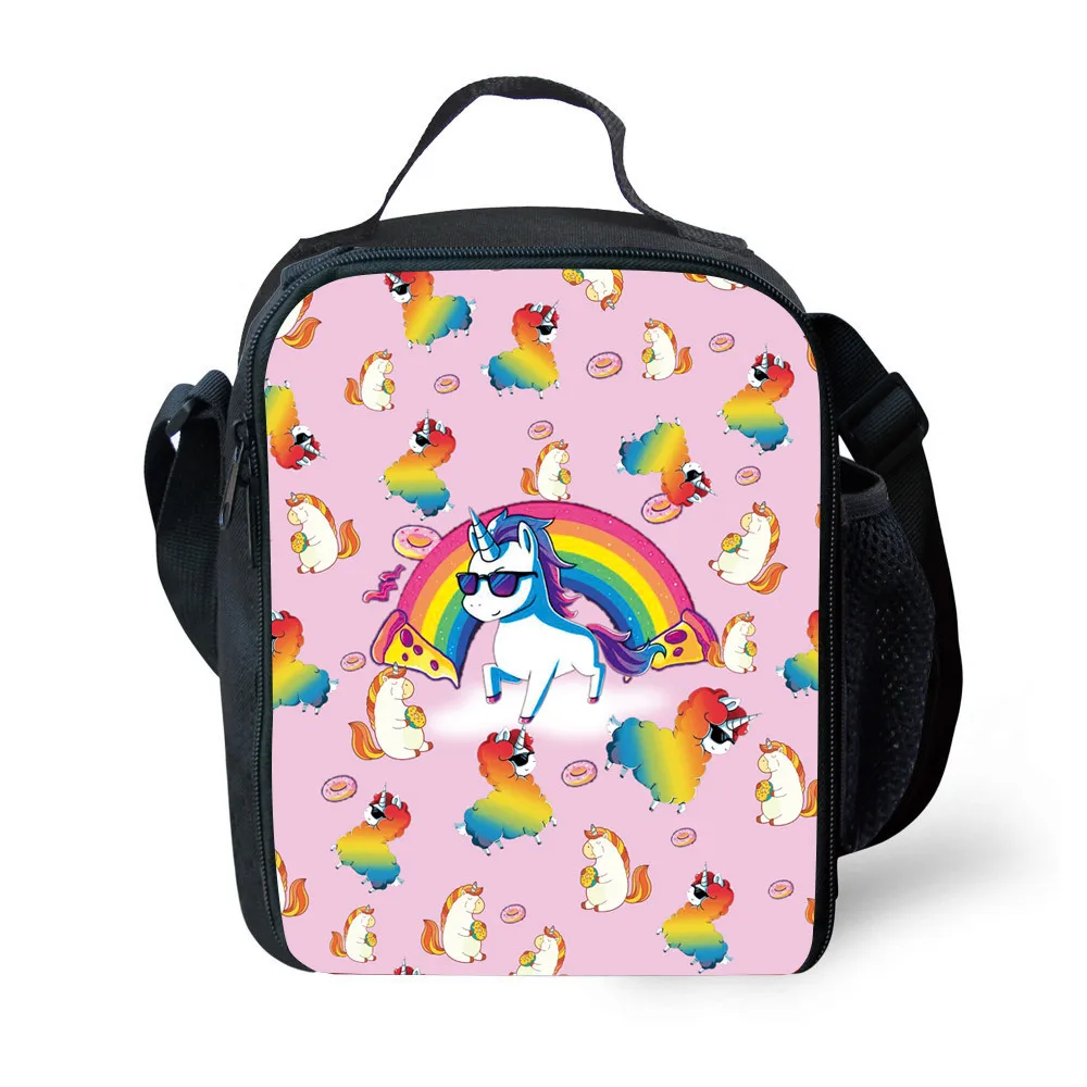 

Cute Unicorn Party Insulated Lunch Bag Tote For Boy Kids Thermos Cooler Adults Food Pranzo Box