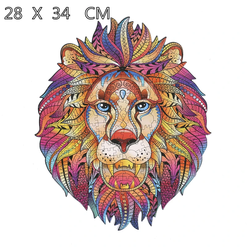 3D сложный рисунок льва большая бумажная головоломка сделай сам забавный
