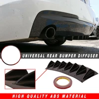 rear style universal general ikon bumper lip diffuser 357 fin gloss black abs bumper chassis deflector carbonblack