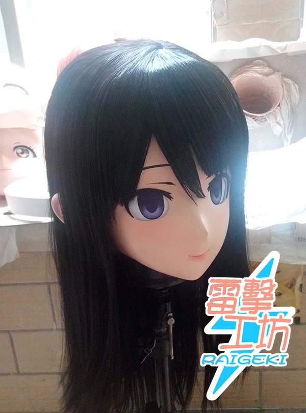 (RG9187)Customize Full Head Female/Girl Resin Japanese Animegao Cartoon Character Crossdress Cosplay Kigurumi Doll Mask | Тематическая