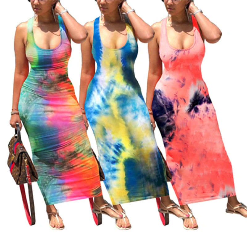 Платье женское Облегающее с принтом длинное вечернее Макси платье в стиле бохо