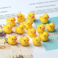 10pcsfashion cute simulated animal resin little duck pendant charms cartoon jewelry findings diy earrings lovely floating crafts