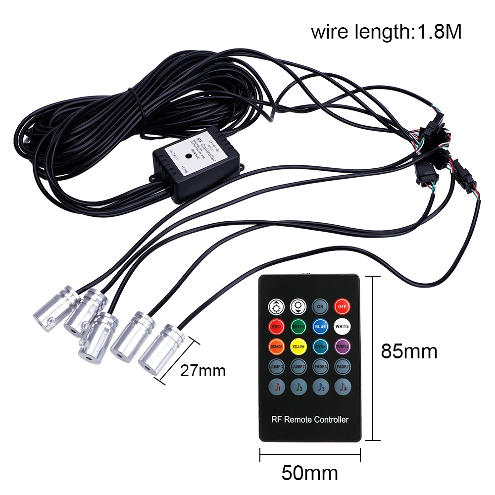 FORAUTO 6-метровый волоконно-оптический автомобиля RGB Атмосфера лампы для различных