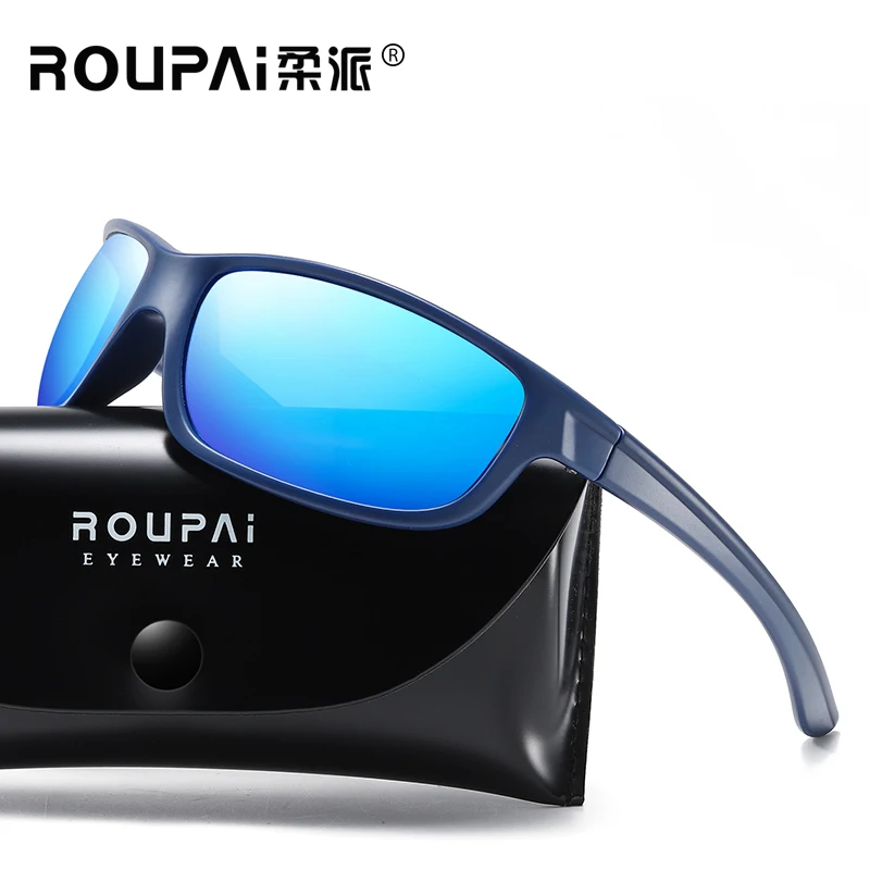 

ROUPAI Male Polarized sunglasses Outdoor Cycling eyewear UV400 anti-ultraviolet rays goggles Men driving Hiking fashion glasses