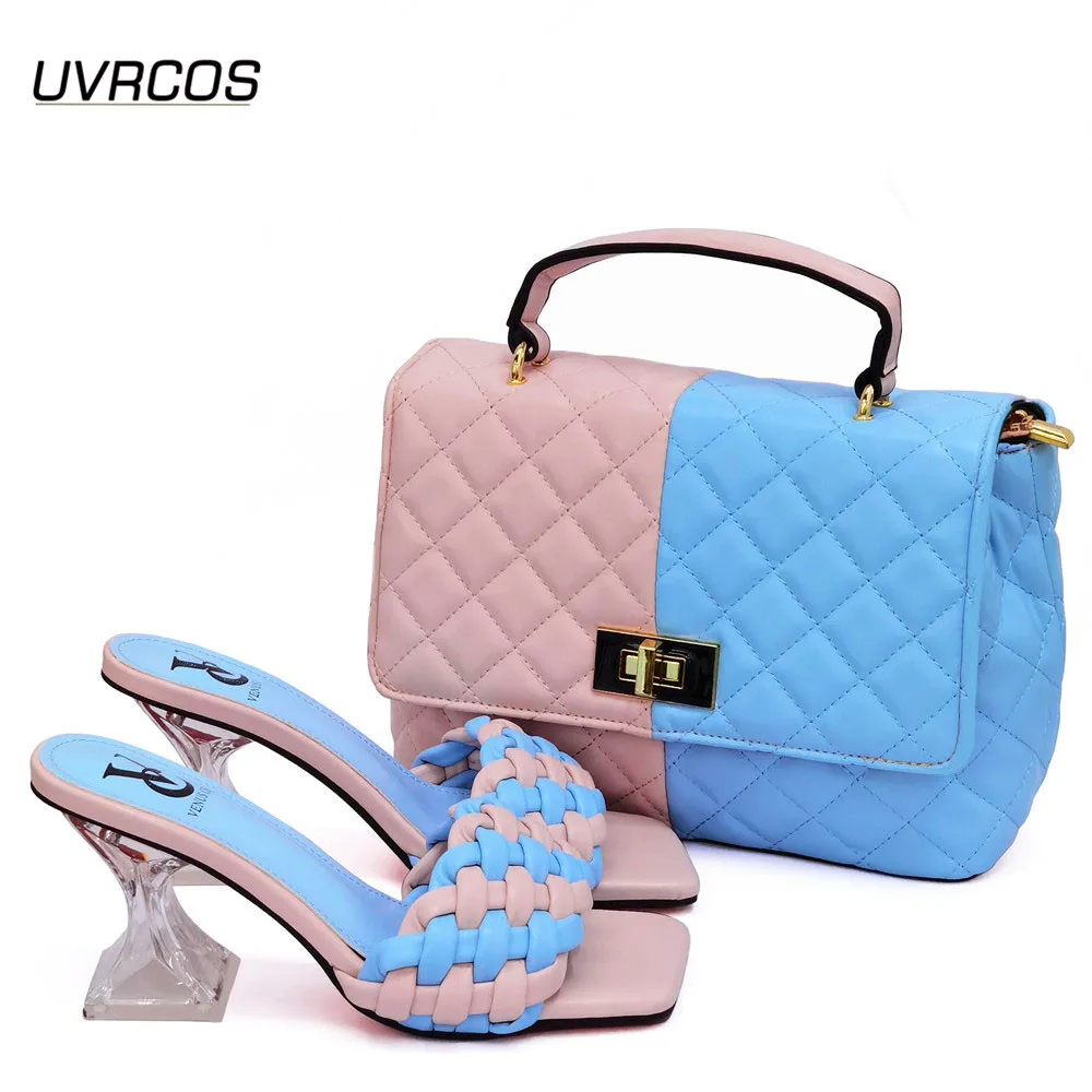 

African Shoe And Purse Set In Italian High Heel Shoe Matching With Handbag Best Selling Ladies Shoe Supper High Heel