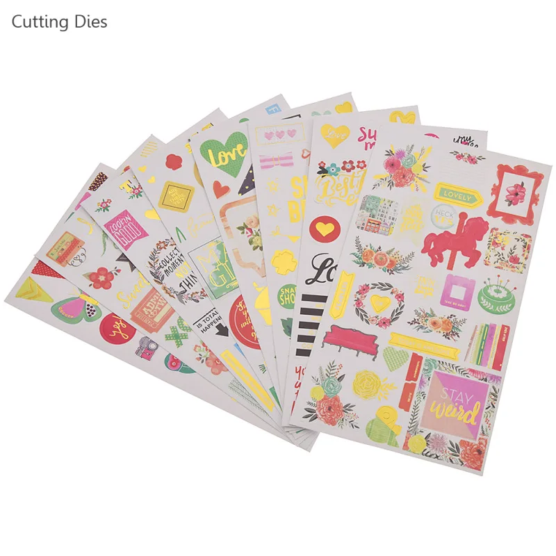 2019 Новое поступление красочные бумажные наклейки с английскими буквами для