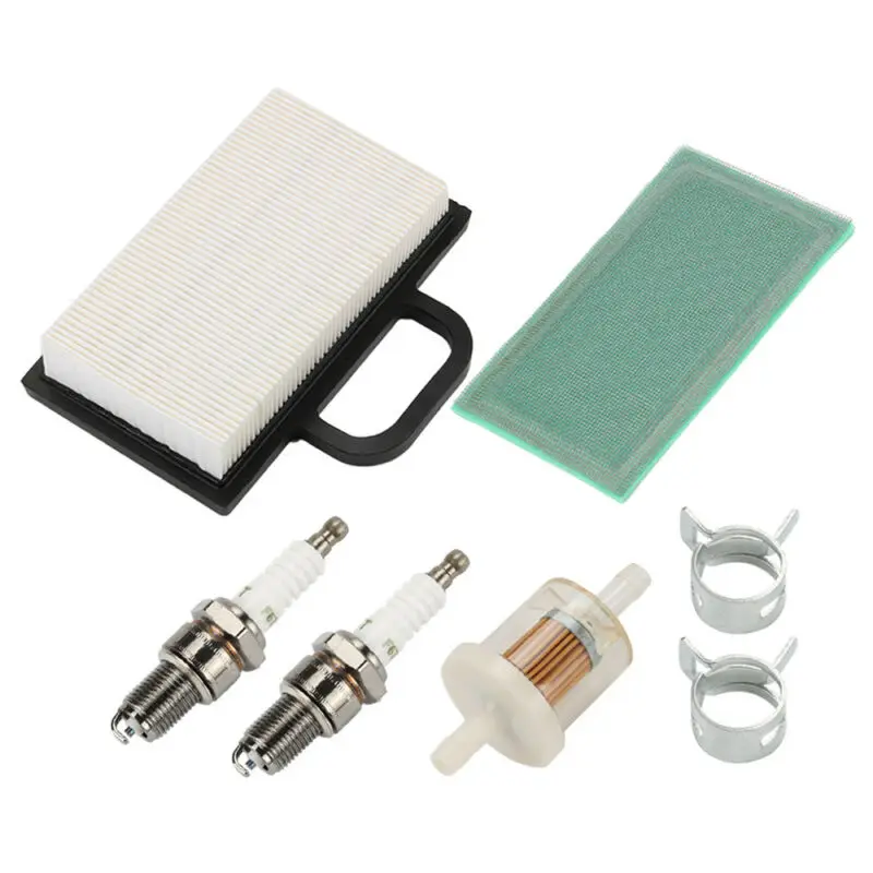 

Lawn Mower Air Fuel Filter Prefilter Spark Plugs Hoops Set For Craftsman 33926