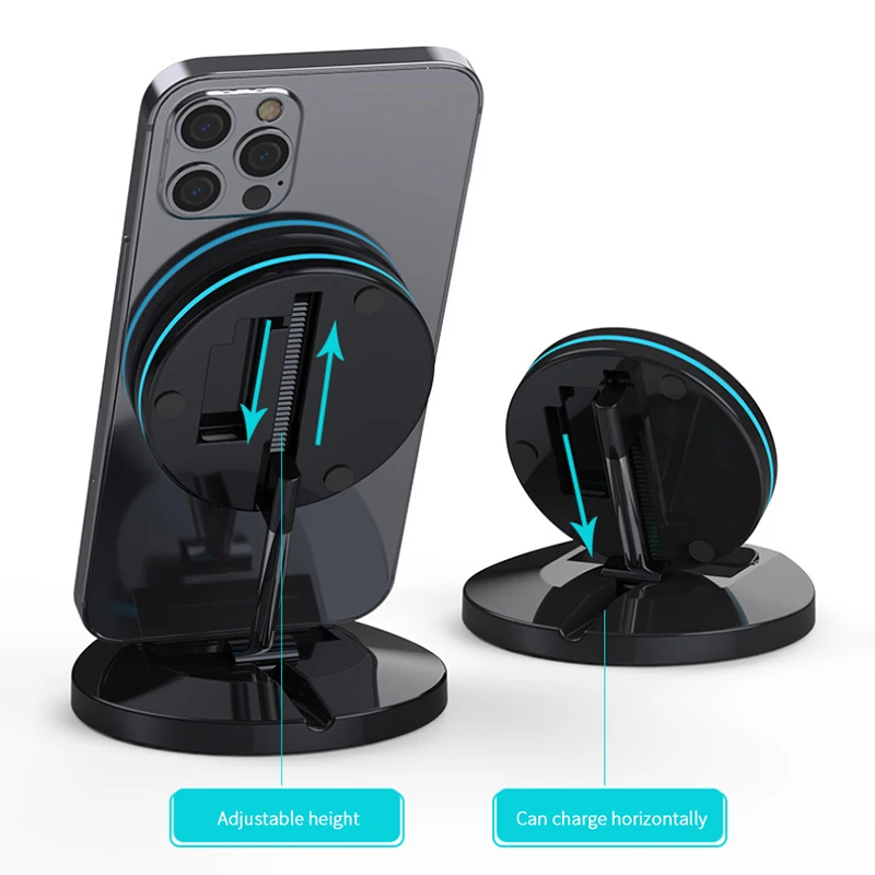 

15W Qi Wireless Holder Charger Auto-Adaptive LED Indicator Fast Phone Charge Pad For IPhone 12 Max 11 Xiaomi Huawei Samsung LG