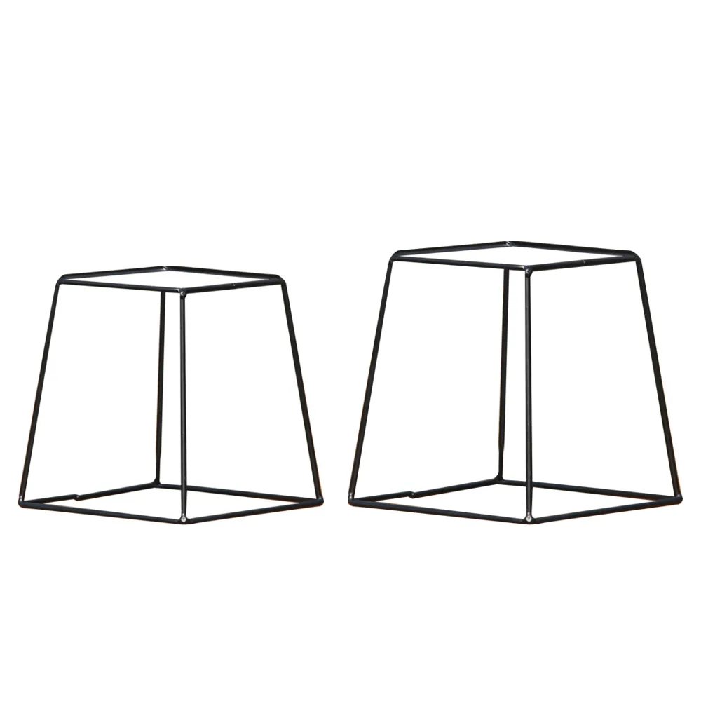 Planting Potted Plant Display Stand Square Shape Black Metal Flower Flowerpot Frame Pot Rack Creative | Дом и сад
