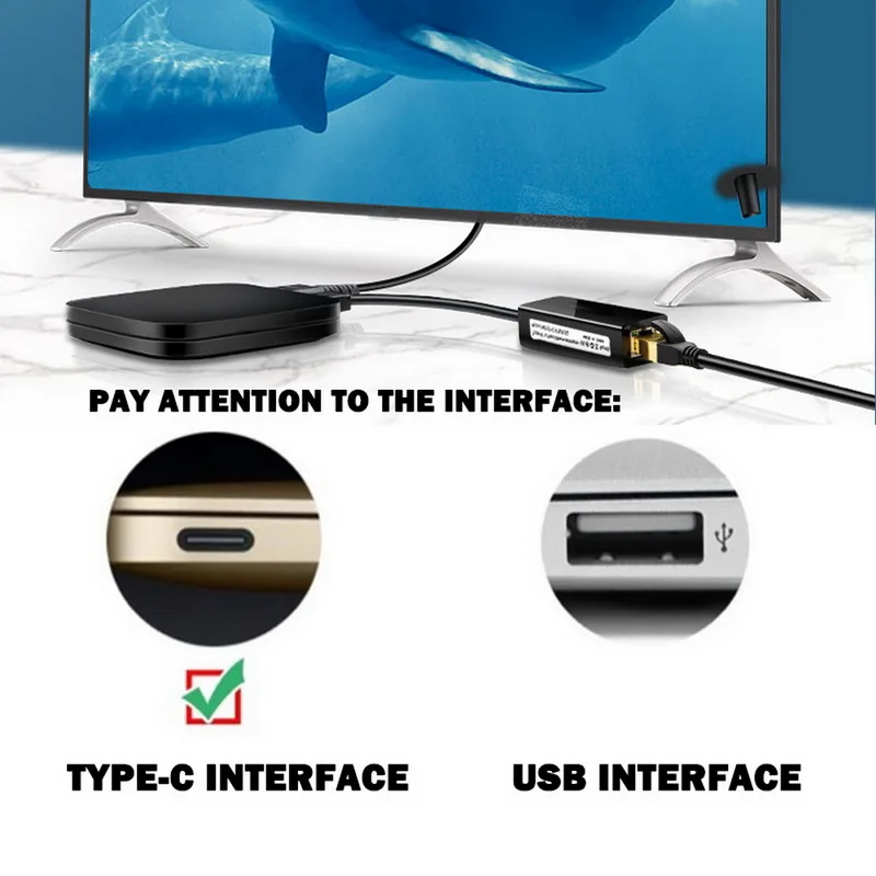 Проводной сетевой адаптер USB Type C к RJ45 Ethernet LAN|Сетевые карты| |