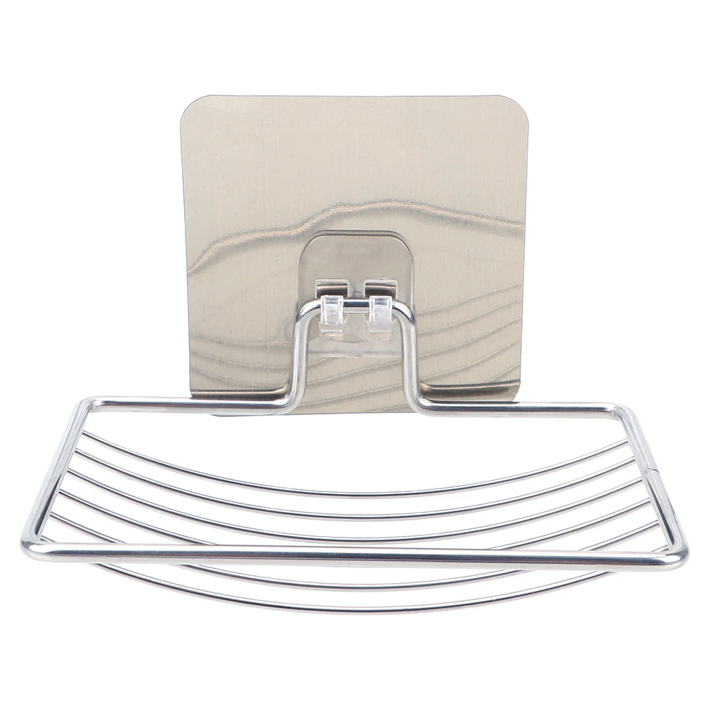 

Steel Soap Dish Bathroom Tray Accessories Soap Rack Stainless Steel Wall Storage Rack Holder Bathroom Storage Self Adhesive