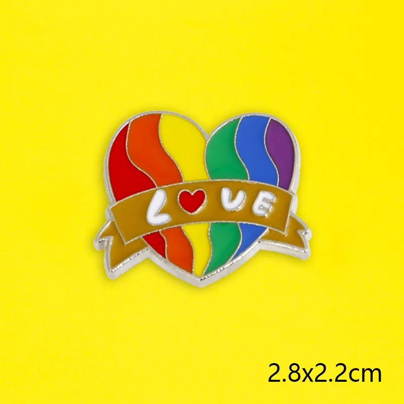 Rainbow LGBT Brooch On Clothes Cartoon Gay Pride Badges For Creative Love Letter Badge Backpack Accessories DIY | Дом и сад
