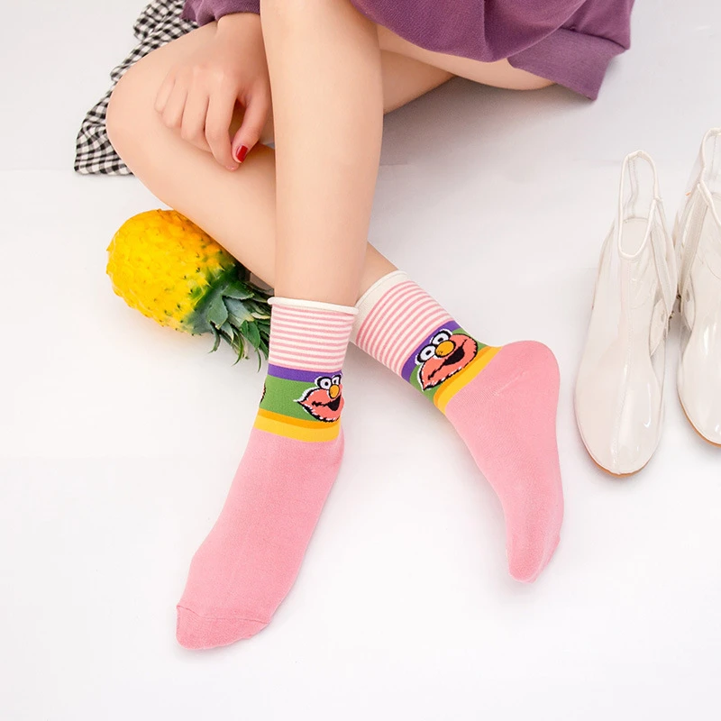 Ulzaang унисекс забавные носки с героями мультфильмов Harajuku Cool скейтборд Sokken INS Art