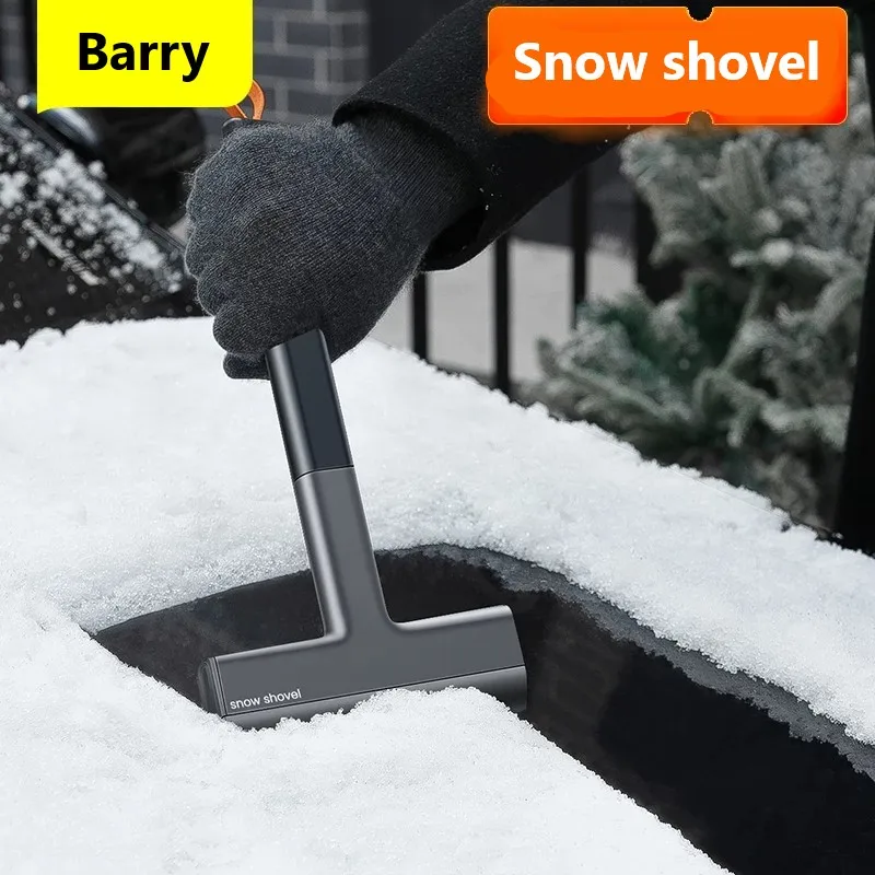 Car Ice Scraper Windshield Ice Breaker Quick Clean Glass Brush Snow Remover TPU Tool Auto Window Winter Snow Brush Shovel