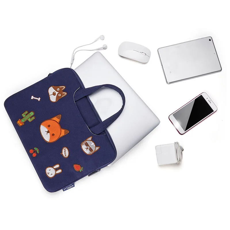 Fashion Womens Briefcases Portable Tablet Liner Bags 15 6 A4 Document Storage Pouch Office Travel Sundries Organize Handbag