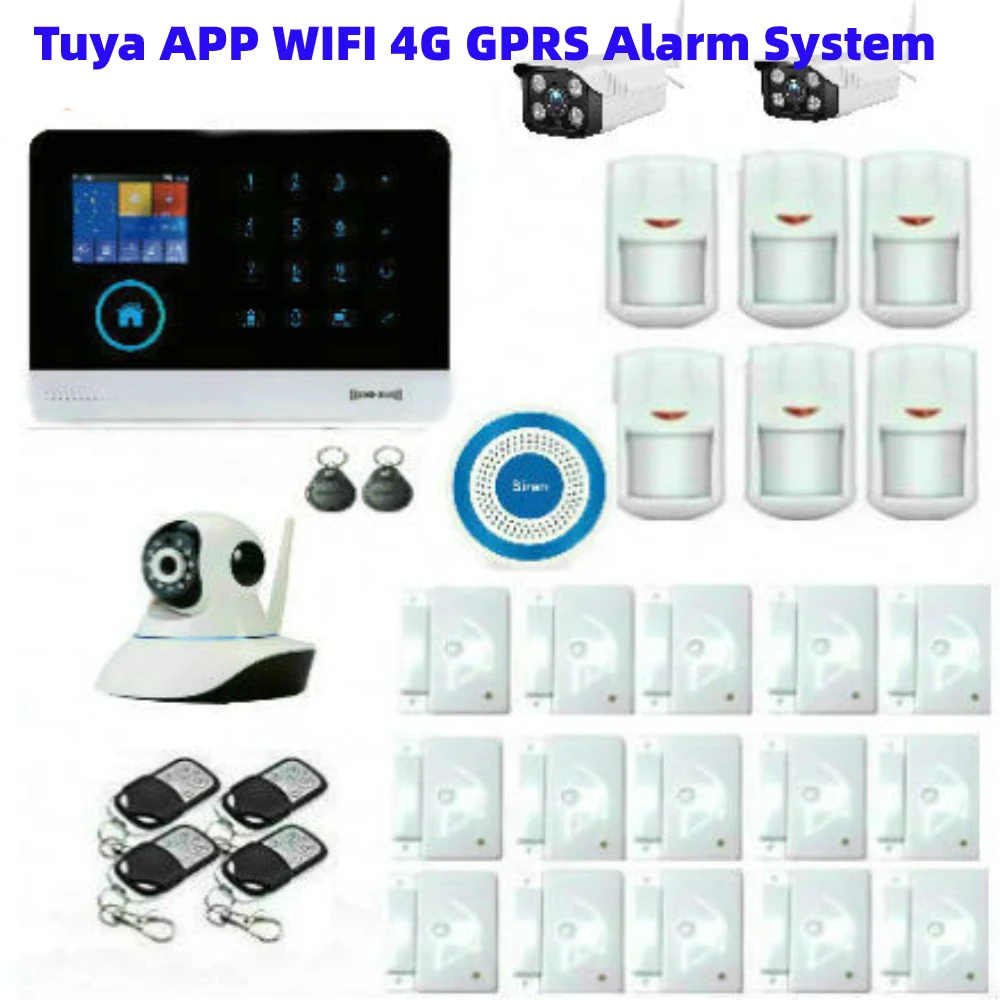 Подключается к сети 4G сигнализации дома Tuya приложения Управление домашняя