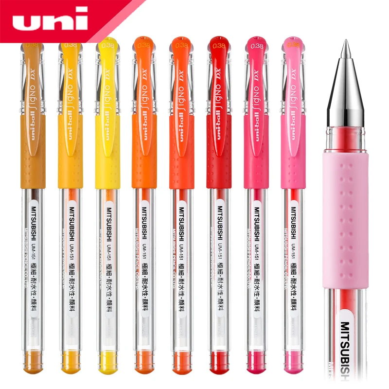 

10Pcs UNI color gel pen UM-151 0.5mm student writing business office classic water-based pen 17 colors optional writing smooth