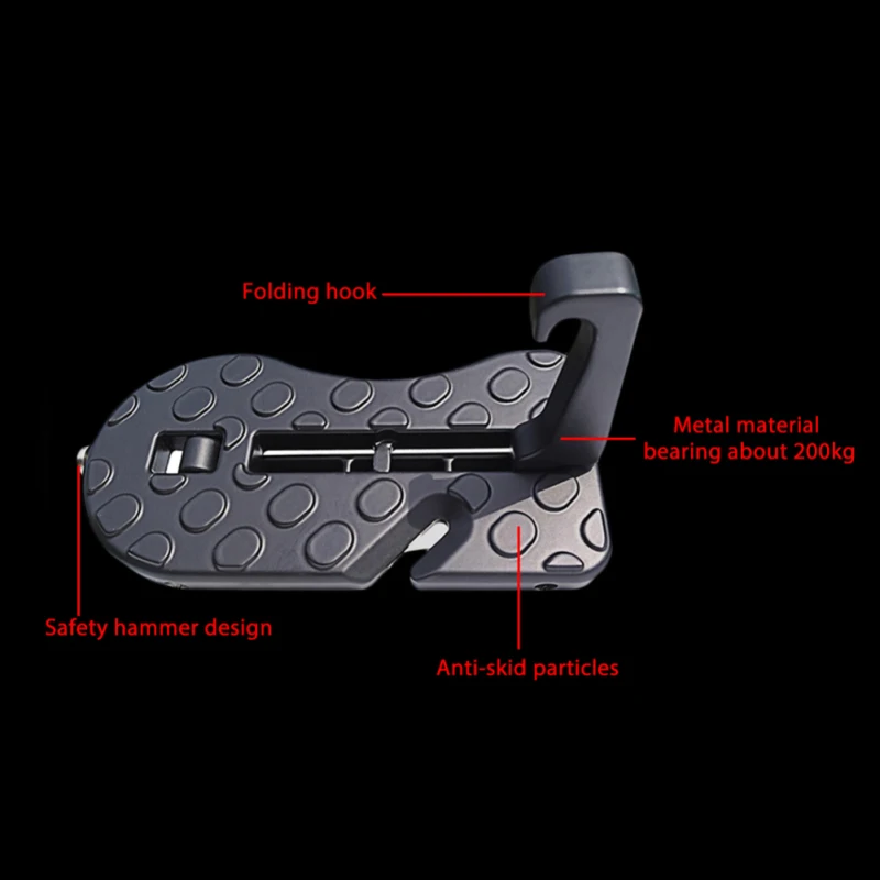 

Universal Aluminum Car Auxiliary Pedal On The Roof Pedal Auxiliary Hook Non-Slip Foot Rest Pedal For SUV Jeep Truck Off-road Car