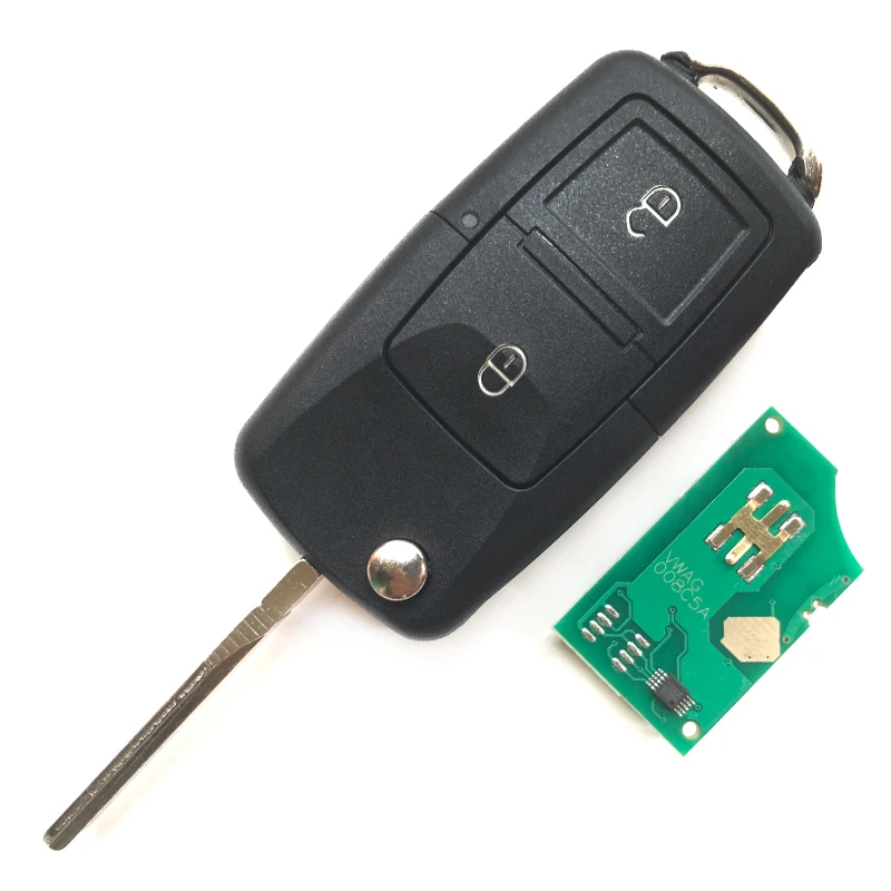 2 кнопки 434 МГц дистанционный ключ для VW VolksWagen Golf Bora Polo Beetle lupo Passat 1J0 959 753 AG