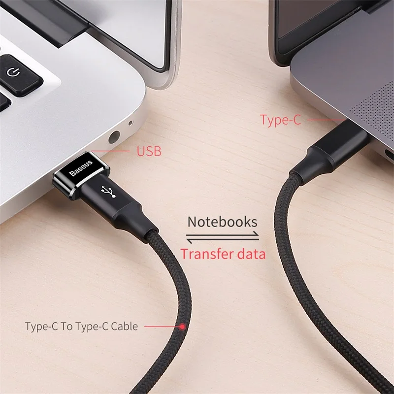 Baseus USB to Type C OTG адаптер конвертер c для Macbook Samsung S10 Xiaomi Huawei соединитель|Переходники