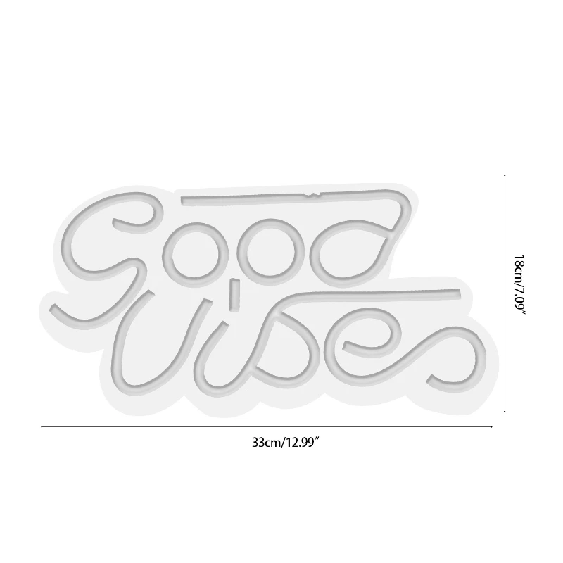 

Good Vibe Neon Signs, LED Neon Light Signs with Acrylic Board, Neon Word Light Wall Decor for Bedroom, Wedding, Party